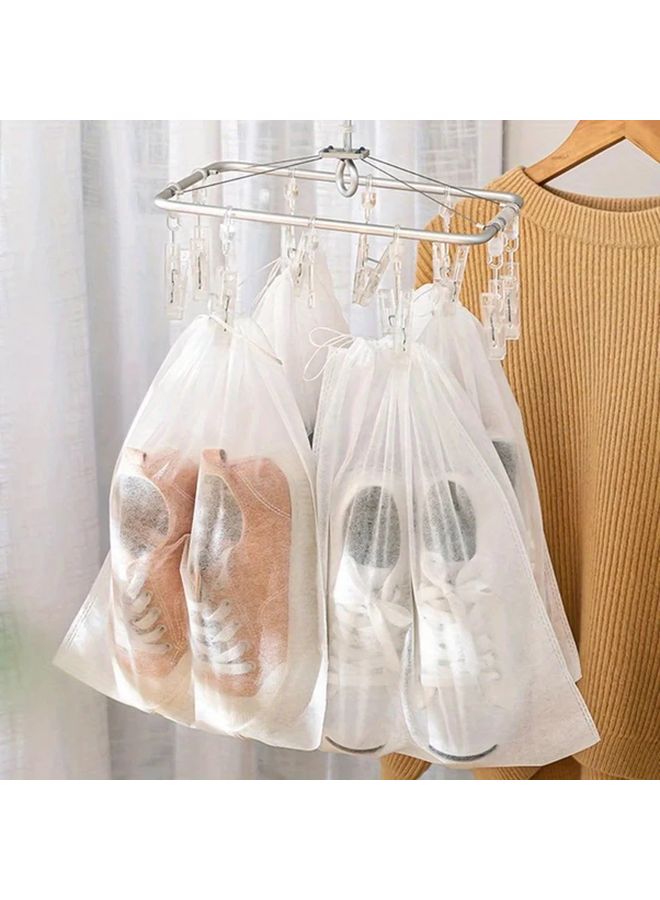 100pcs 14 72x8 98 Inch Non Woven Shoe Storage Bags Dustproof Hanging Drawstring Wardrobe Organizer - Image 5